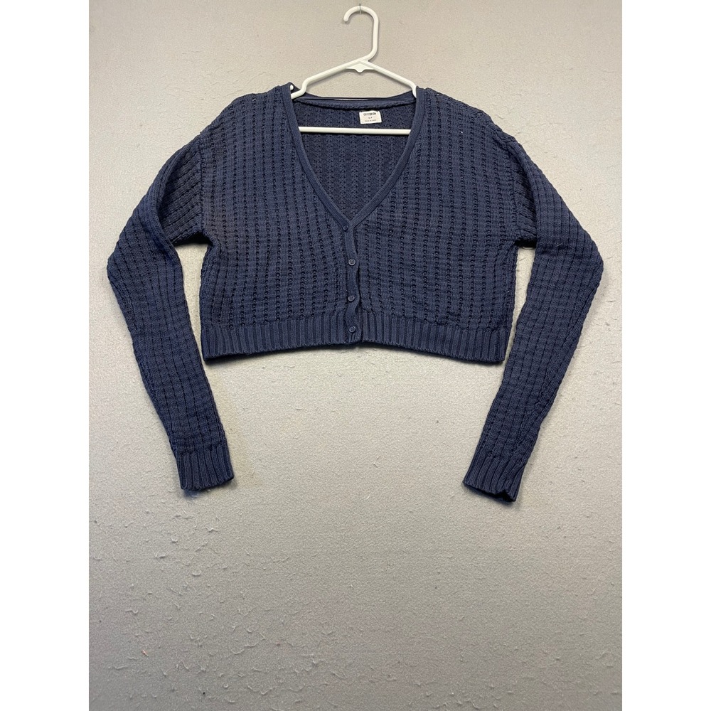 Cotton On Cardigan Sweater Knit Navy Blue Small Womens